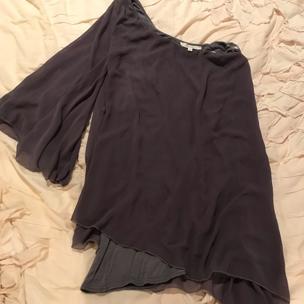Draped one shoulder dress